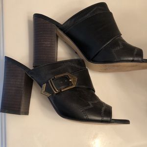 Nine West brown leather mules 7M